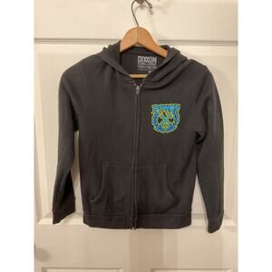 Dixxon Black Youth Skater Zip-Up Hoodie, 12